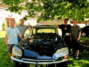 Citroen DS23ie classic citroen in Vanzay courtyard Poitou Charente
