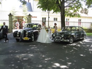 Classic car wedding car hire in France
