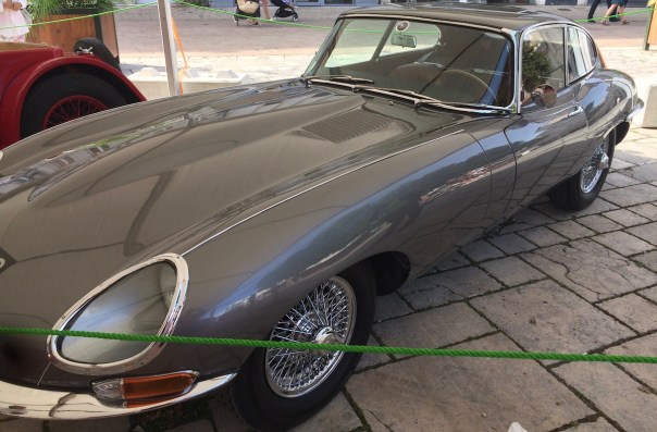 Unusual Jaguar E-Type in grey at Angoulême Circuit des Remparts 2021