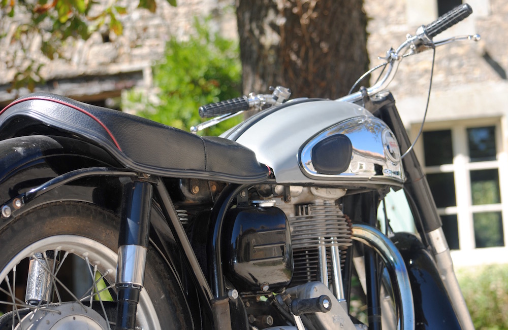 Norton ES2 motorcycle in France.